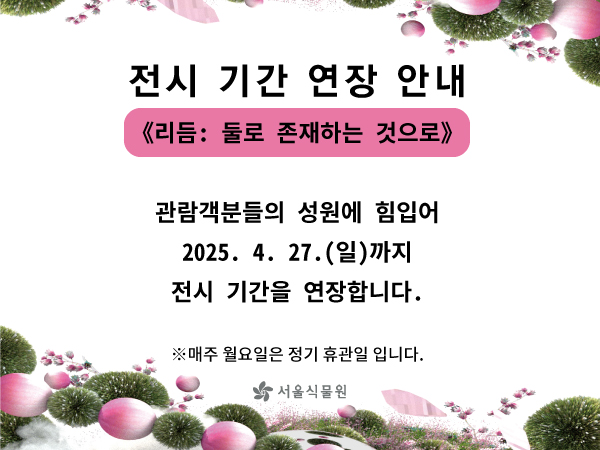 리듬 전시기간 연장안내