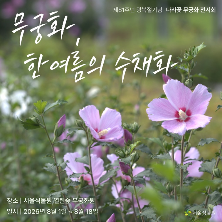 제81주년 광복절기념 나라꽃 무궁화 전시회 무궁화, 한 여름의 수채화