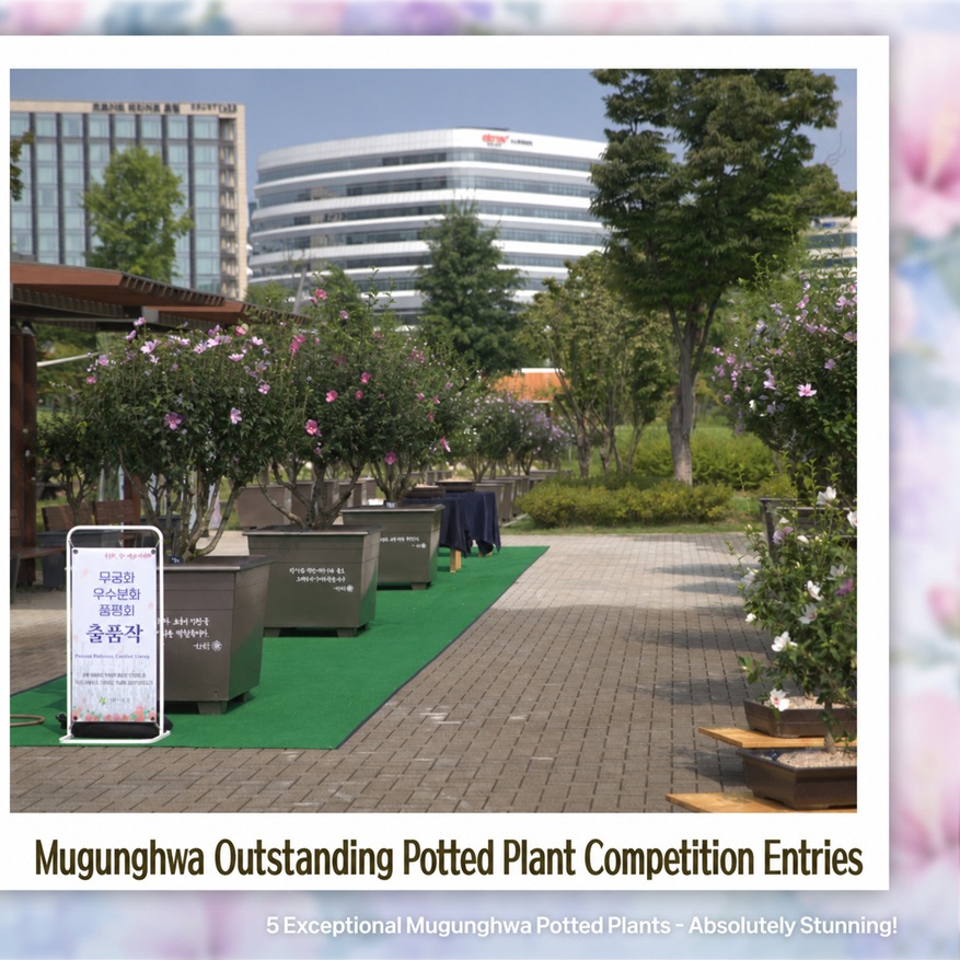Entries for the Mugunghwa Outstanding Potted Plant Competition