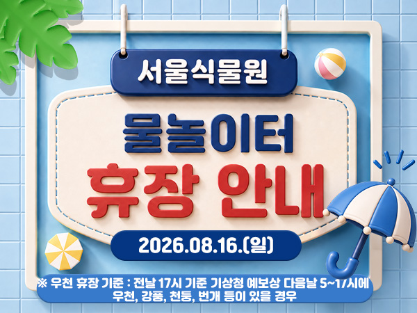 8월16일(일) 물놀이터 휴장